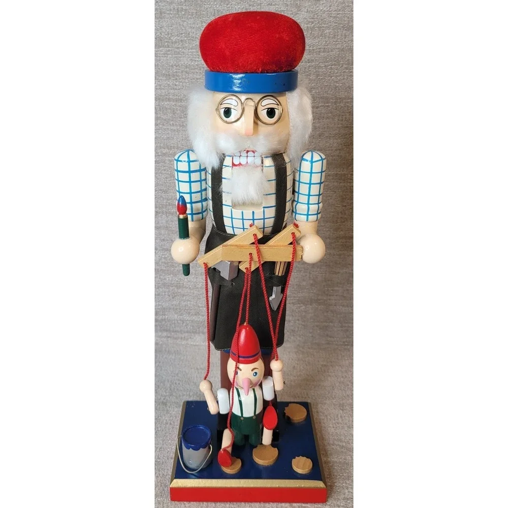 Vintage Geppetto Pinocchio Wooden Nutcracker Puppet 14